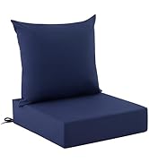Zonamat Outdoor Cushions for Patio Furniture, Outdoor Seat Cushion Set 24 x 24 x 5.75 in, Waterpr...