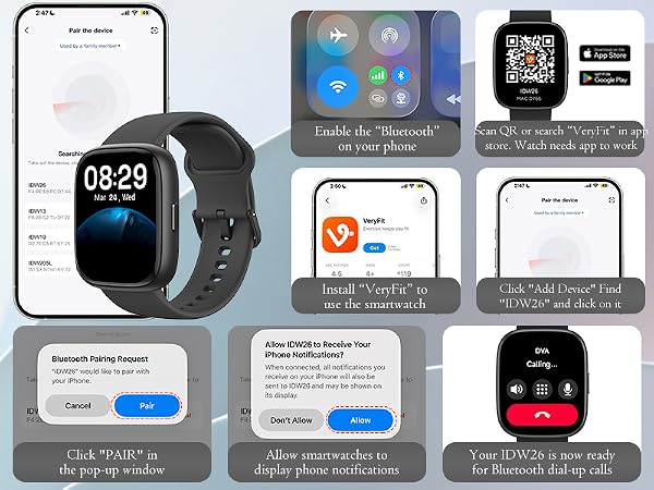 Smart Watch (Answer/Make Call) for iPhone&amp;Android
