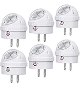 Emotionlite Plug-in Night Lights, Neutral White LED Nightlight, 360° Rotation, Dusk to Dawn Senso...