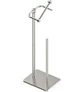 RUACQ Toilet Paper Holder Stand, Bathroom Toilet Paper roll Holder Free Standing with Storage for...