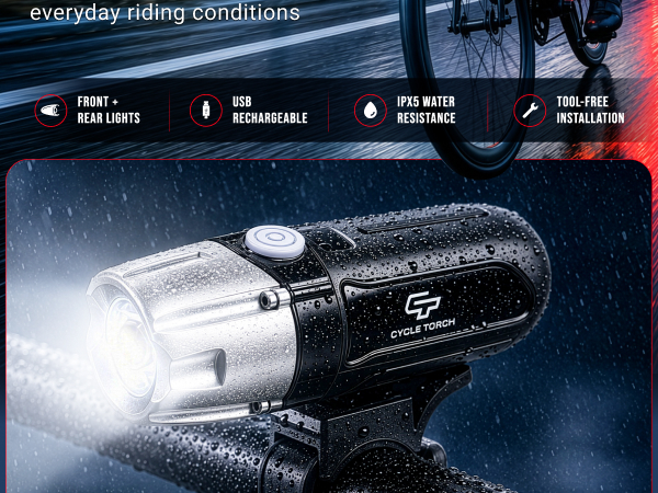 Cycle Torch Shark 550 rechargeable bike headlight