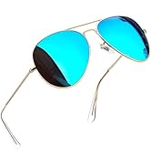 Joopin Polarized Metal Aviation Sunglasses Men, Classic Military Sun Glasses Women, Rectangle Sha...