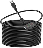 LDKCOK 30FT Active USB Extension Cable 2.0 Male to Female with A Extension chipset Signal Booster...