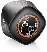 VEWINGL Cube Productivity Timer, 5/10/25/DIY Min Presets + Count-Up Mode, Time Display &amp; Alarm Cl...
