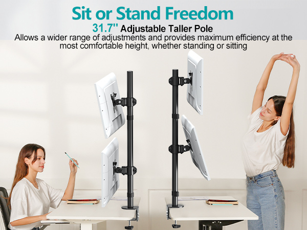 vertical monitor mount