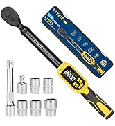 YIYEIE 8PC Digital Torque Wrench 1/2" Drive | 8.5-160 ft-lb | ±1% Accuracy | Smart Alert Multi | ...