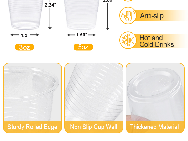 mini plastic cups
