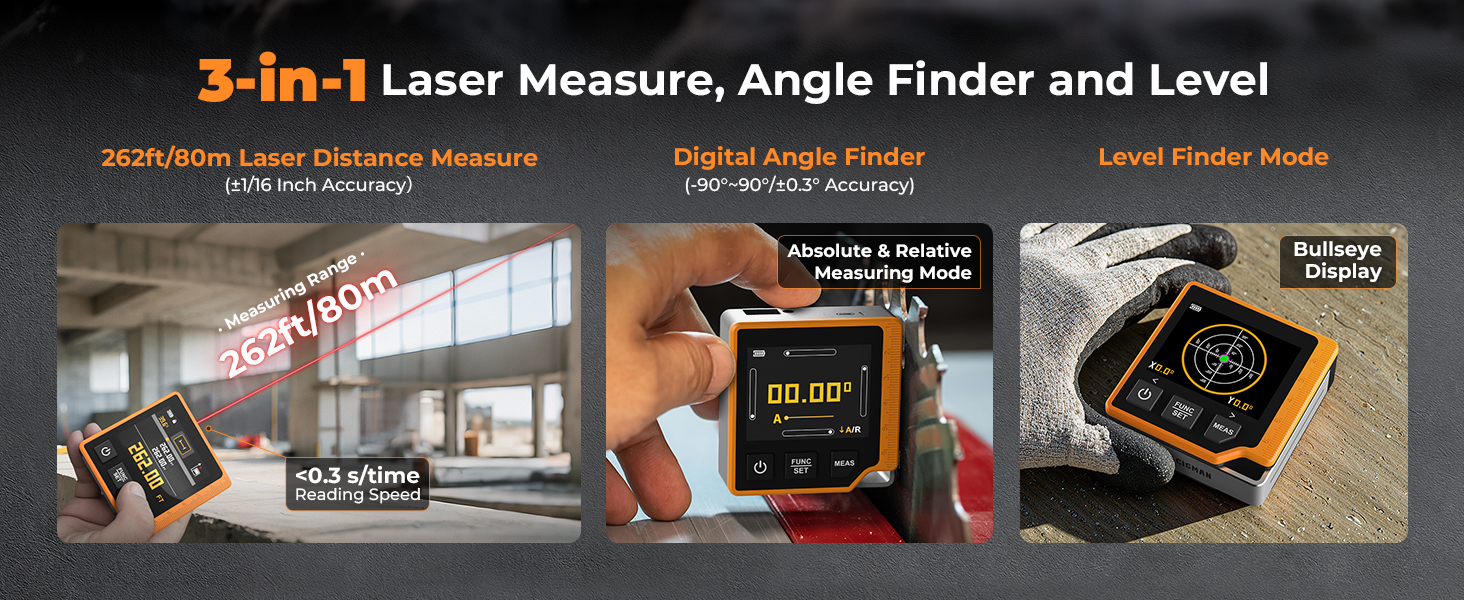 3 in 1 laser measuring tool