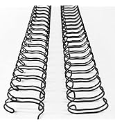 Binditek 100 Pack Double Loop Wire Binding Spines, 9/16Inch Binding Wire for Letter size, 3:1 Pit...