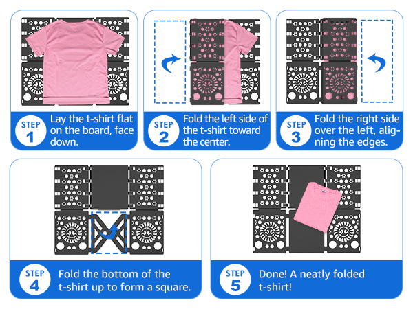 STEPS TO FOLD T-SHIRTS