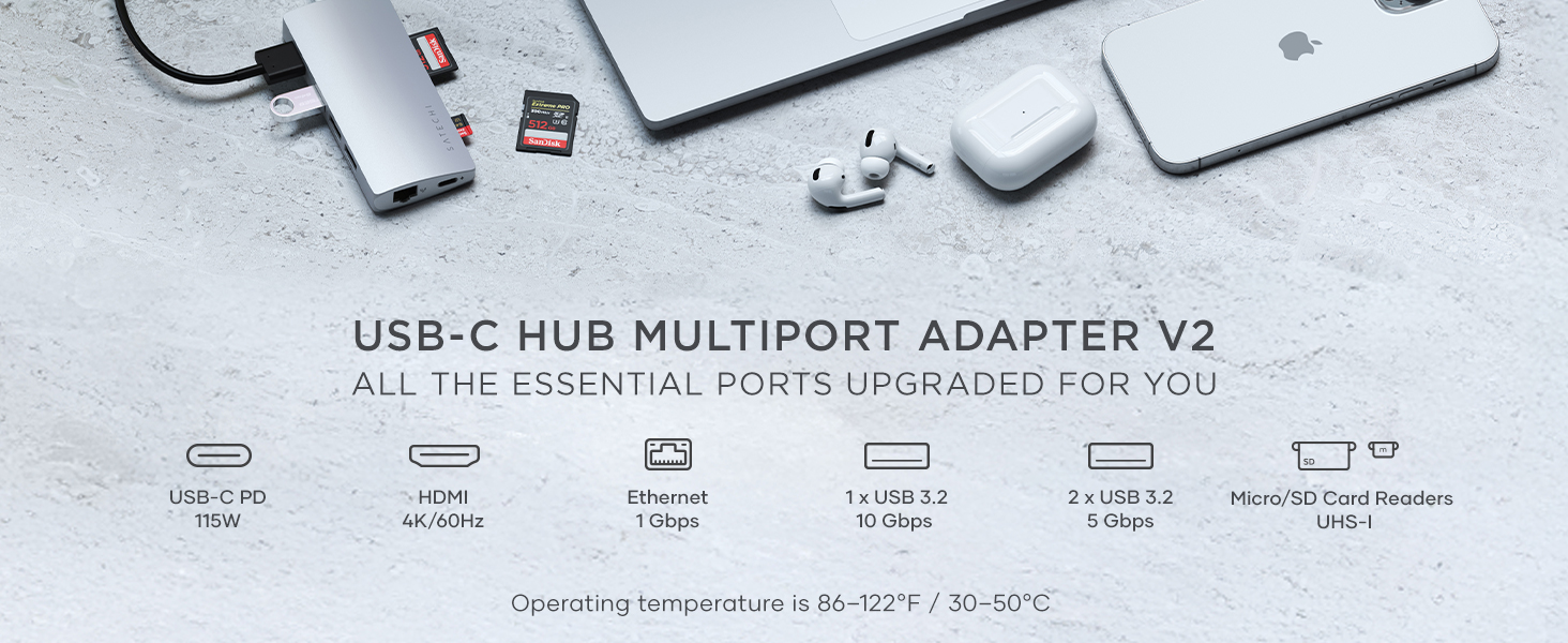 USB-C Multiport Adapter V2 - Premium