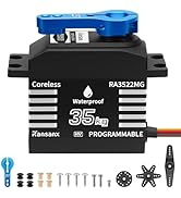 Waterproof RC Servo Controller 35kg Torque Coreless Motor Metal Gear Digital Servo for 1/8 1/10 R...
