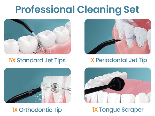 Rotatable Jet Tips Deeply Clean Teeth
