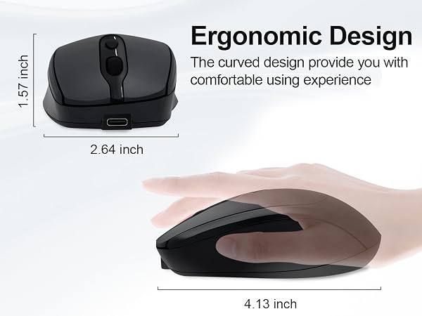 ergonomic mouse silent mouse pc mouse quiet mouse wireless optical mouse bluetooth mouse for tablet