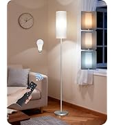 Dimmable Floor Lamps for Living Room with Remote and Foot Switch, 64.4” Modern Standing Tall Lamp...