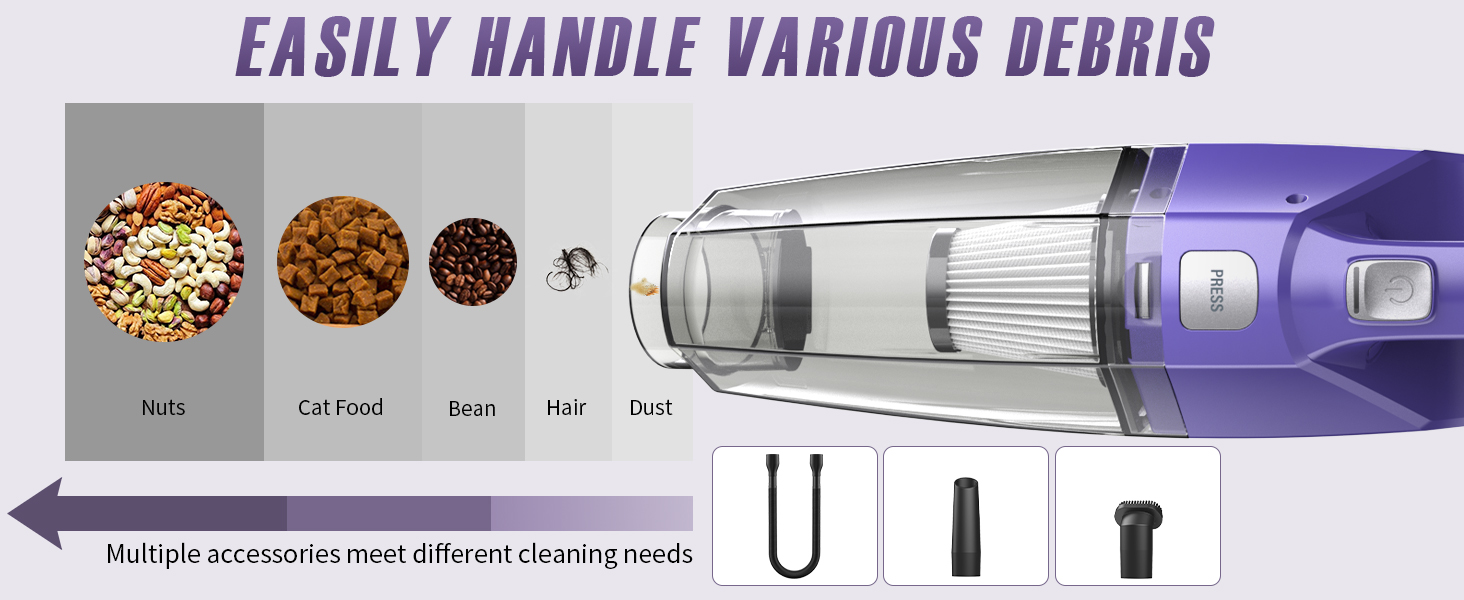 2 Hand Vacuum Cordless Rechargeable pet hair