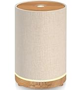 URPOWER 100ML Essential Oil Diffusers for Home with Linen Cover 7 Color Changing Lights, Timer &amp; ...