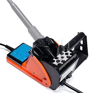 showcasing the tip storage and mesh protector of the YIHUA 926LED III digital soldering station