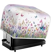 Doojoayie Butterfly Floral Toaster Cover Kitchen Decor Dust Proof Oven Cover 2 Slice Bread Maker ...