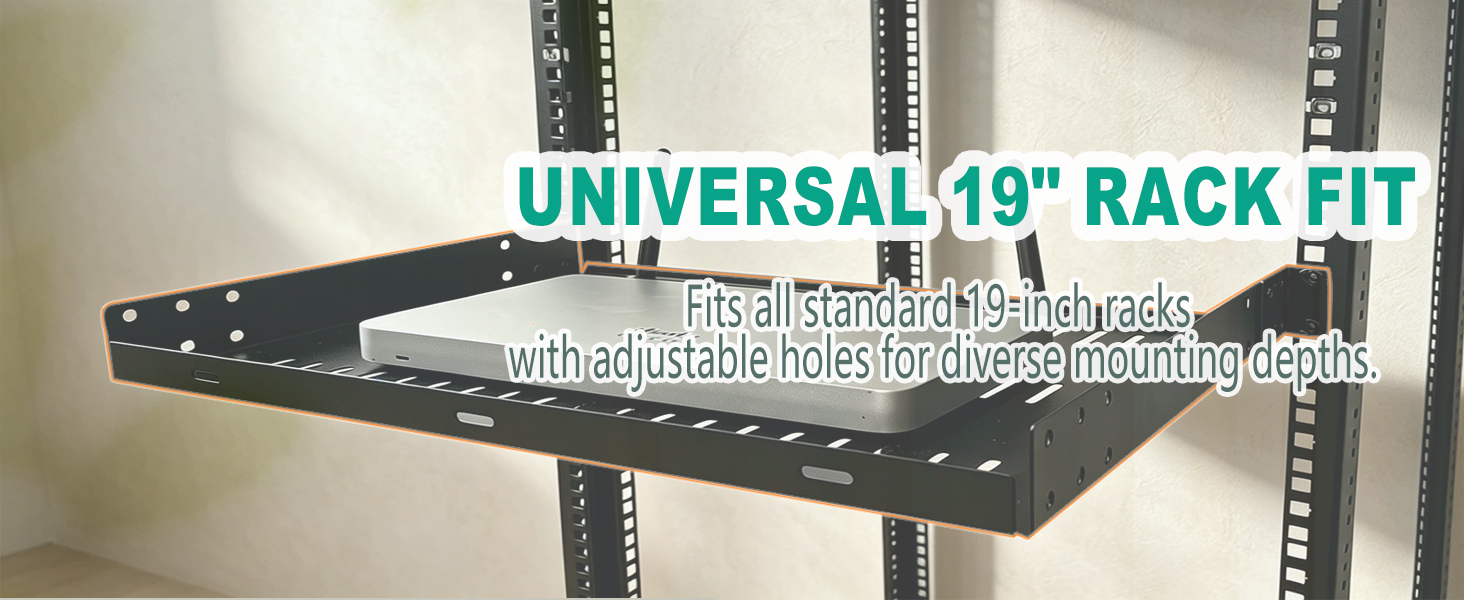 Universal 19&amp;#34; Rack Mount Shelf