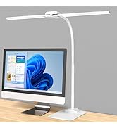KableRika Desk Lamp Double Light: Bright Led Desk Lights for Home Office - Eye Care Reading Table...