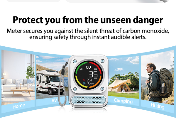 carbon monoxide detector meter monitor alarm co hotel safety portable travel rv car camping magnetic