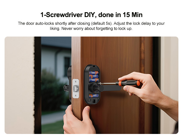 Easy to Install keypad door lock with handle