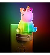 L LOHAS LED Plug-in Night Light for Kids, Cute Color Changing LED Night Light with Dusk to Dawn S...