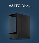 ASUS A31 Black ATX Mid-Tower Gaming Case, Dual Tempered Glass, Frameless, BTF Hidden Connectors, ...