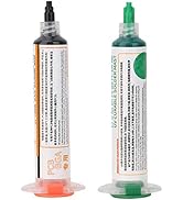 ASHATA Solder Mask Ink, 2 Pcs Black + Green PCB UV Curing Solder Mask Ink, UV Curable Solder Mask...