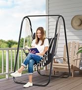 G TALECO GEAR Hammock Chair with Stand,Heavy-Duty and Rustproof Hanging Chair with Stand,Hammock ...