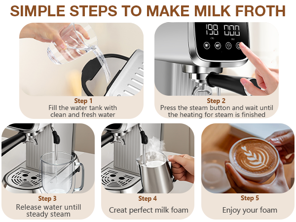 coffee machine with milk frother