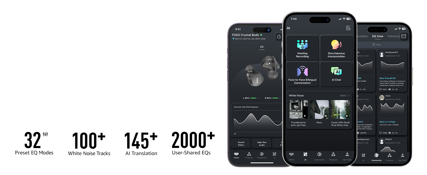 TOZO App: 4 Smart Translation Modes &amp;amp; Complete Audio Ecosystem