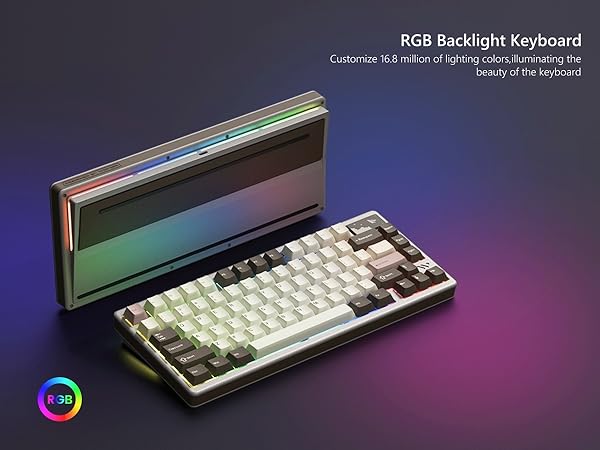 Womier 75% Keyboard Wireless, Creamy Mechanical Keyboard Gaming