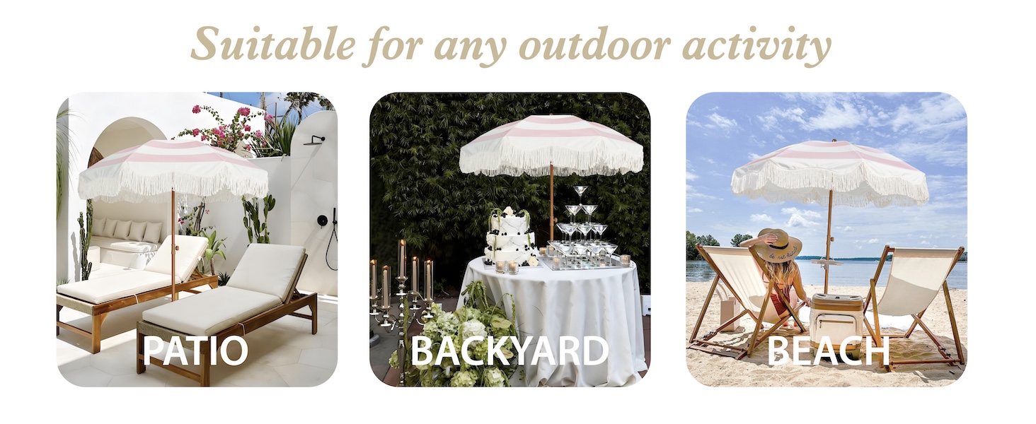 boho outdoor umbrella