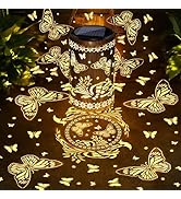 Toodour Solar Lantern Outdoor, Butterfly Gifts for Women Mom Grandma Hanging Solar Outdoor Lights...
