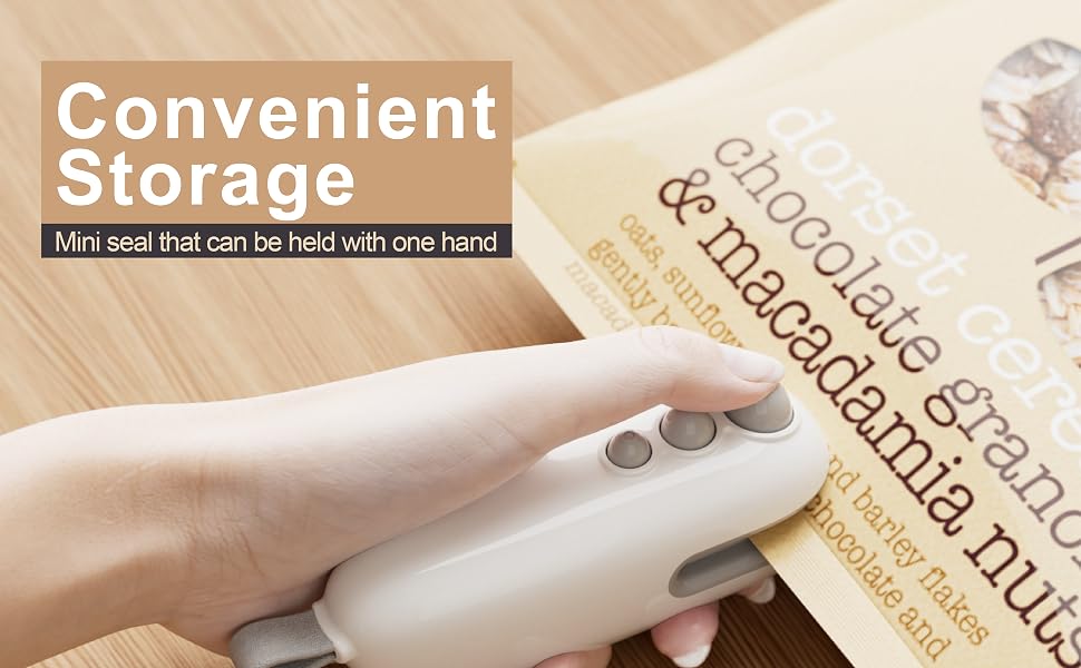 Convenient Storage Mini seal that can be held with one hand