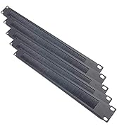 QiaoYoubang 5 Pack 1U Brush Cable Manager Horizontal Rack Mount Cable Management Strip Panel for ...