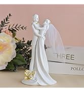 OGVOGV Romantic Embrace,Newlywed Theme Resin Ornaments, Wedding Statues, Room Decorations, Weddin...