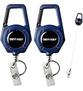 Yojaro Retractable Keychain Heavy Duty, Multitool Carabiner Badge Holder, ID Holder Clip, Tactica...