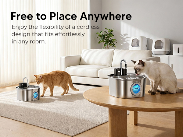 wireless cat water fountain