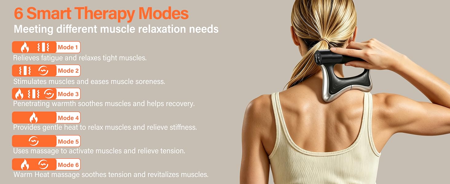6 Modes Heated Muscle Scraper