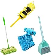 Xifando Kid's Housekeeping Cleaning Tools Set-5pcs,Include Mop,Broom,Dust-pan,Brush,Towel