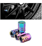 Osilly Car Tire Stem Valve Caps, 4 Pcs Aluminum Alloy Valve Stem Covers, Corrosion Resistant Leak...