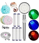 LED Shower Head with Handheld, Besititli Shower Head High Pressure Shower Head with Hose, Holder ...