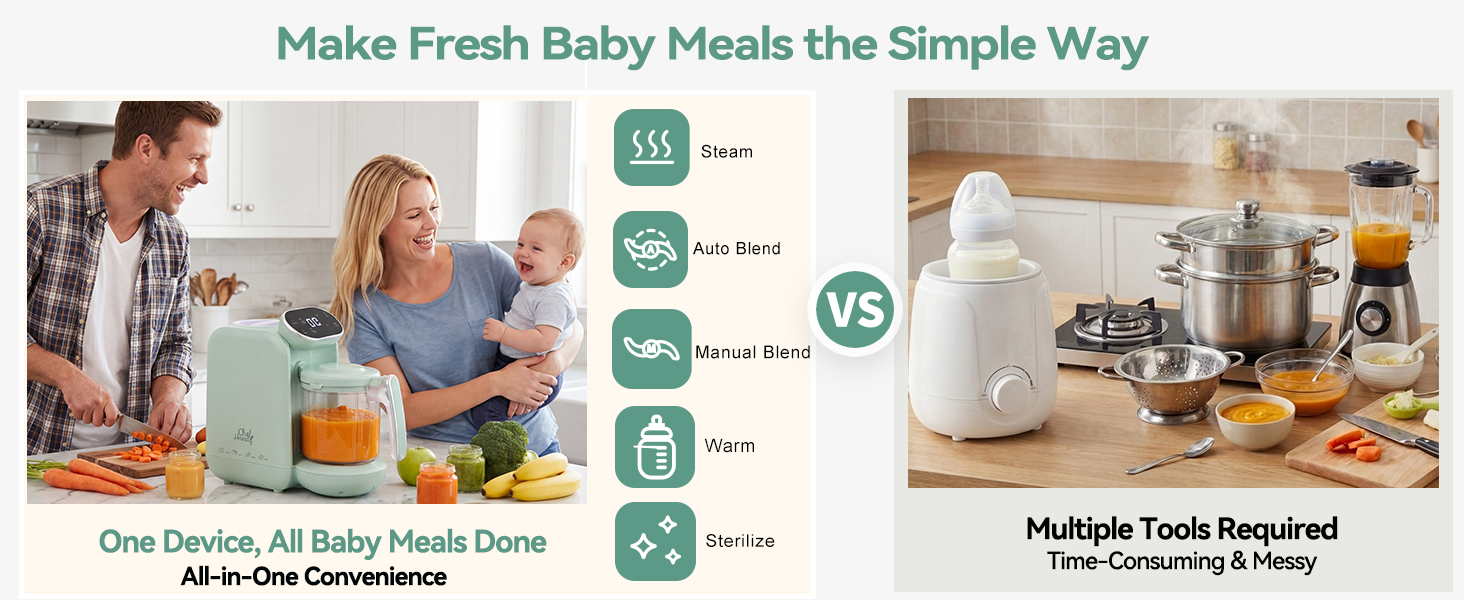 baby blender food maker and steamer
