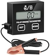 Linkstyle Small Engine Tachometer, Digital Tachometer Tach Gauge Reset Function Equipped with Cli...