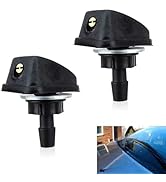 Teybouk 2 PCS Front Windshield Washer Nozzles, 360 Degree Adjustable Automotive Wiper Nozzles, Fa...