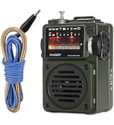 Raddy RF750 Portable Shortwave Radio AM/FM/SW/WB Receiver with NOAA Alerts - Pocket Retro Mini Ra...