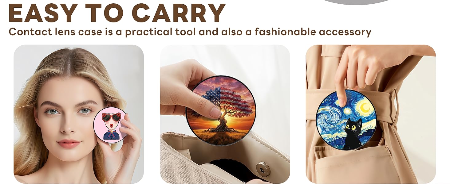 contact lens case, travel contact case, cute contact lens case